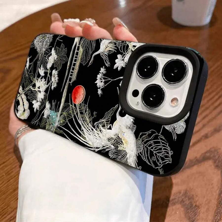 Funda protectora suave de alta calidad con orificios grandes, compatible con los modelos phone 17, 16, 15, 14, 13, 12 y 11 Plus Pro. Disponible en negro clásico, morado, gris y blanco. Ideal para Halloween y Acción de Gracias. - Negro - Ver 1