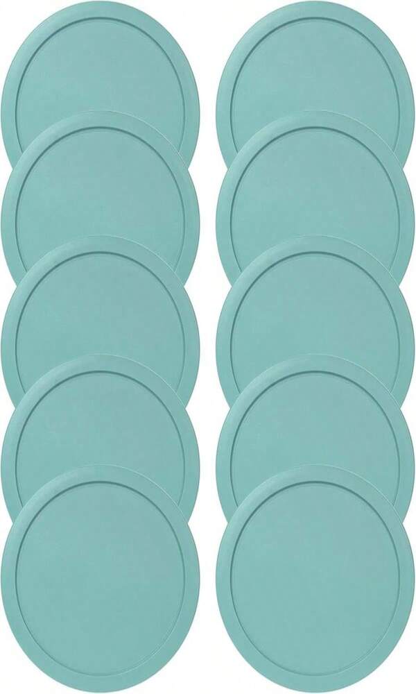 Replacement Lids For Pyrex 4-Cup Glass Food Storage Container Bowls, 6-Inch Plastic Round Lids Covers Fits Pyrex 7201-PC, Airtight &Amp; Leakproof (4-Pack, Purple)