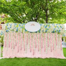 10pcs 100cm/39inch Artificial Silk Wisteria Flower Vines Hanging Rattan Flowers Wedding Home Decoration, Valentine Day, Gift Gifts Birthday Graduation