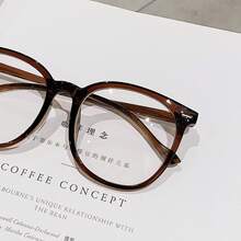MEIRONG 1pair Women Fashion Leopard Print Big Frame Round Optical Glasses, Casual For Daily Use Glasses Accessories For Women - Multicolor - View 8