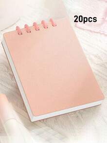 1-20pcs Customized Loose-Leaf Macaron Notebook, Office & Study Supplies, 80 Pages. Compact & Portable, Suitable For Classroom Notes, Recording Client Needs, Schedule Planning And Life Organization.