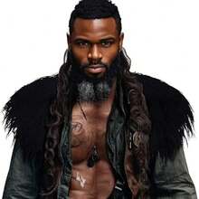 1pc Unisex Viking Fur Cape, Medieval Faux Fur Cloak, Renaissance Costume - Multicolor - View 2