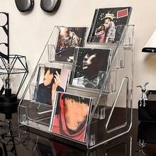 3/5層CDラック、アルバムディスプレイラック、レコード、テープ用透明収納ラック、多機能カウンターディスプレイラック - 5層CDラック - チェックする 3