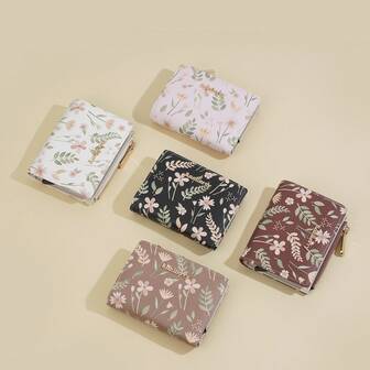 2025 新款可爱女士小钱包，带零钱拉链袋，PU 皮革钱包，女式钱包，女士钱包，手拿包，短款钱包，带多个卡槽，轻巧便携，可放信用卡、身份证，白领人士，女士适用，节日适用，周年纪念，生日礼物，配饰，礼品