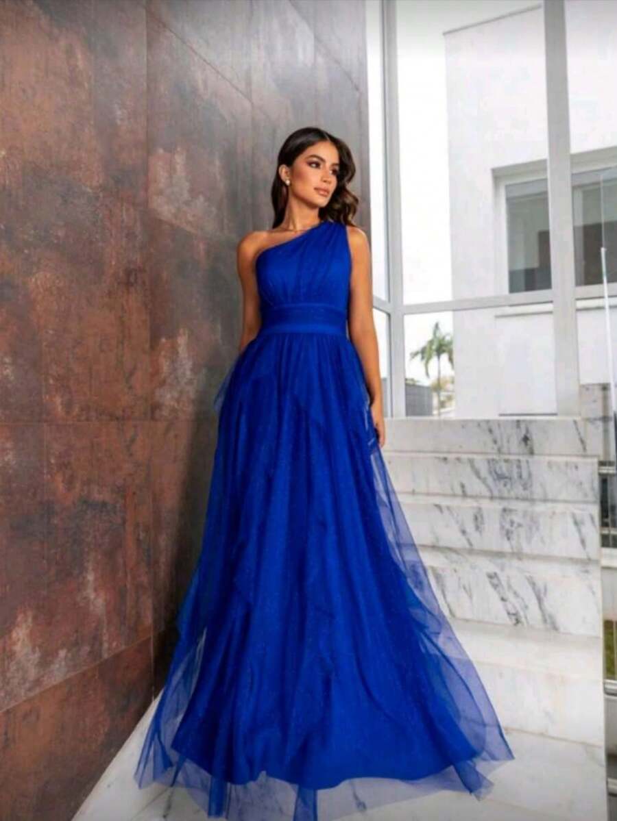 Long Prom Dress For Bridesmaid Party - Royal Blue - View 1