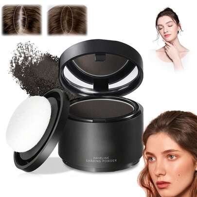 Polvo de Corrección para Raíces de Cabello Hipoalergénico - Coloración para Todos Tipos de Cabello, Marrón, Talla Única