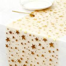 1/3pcs Gold Star Shaped Table Runner, Suitable For Wedding, Party, Birthday, Buffet, DIY Decoration - Multicolor - View 9