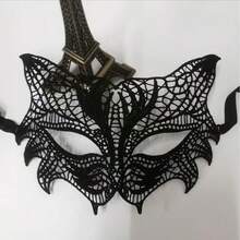 1 件黑色镂空蕾丝性感面具，适合化妆舞会、派对服装、角色扮演、万圣节、情人节 - 彩色 - 查看 14
