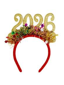 1/2 pezzi Cornice per foto di Natale 2026 Fascia per capelli Accessorio per capelli Decorazione per feste di Natale Regalo di Natale - Multicolore - Visualizzare 15