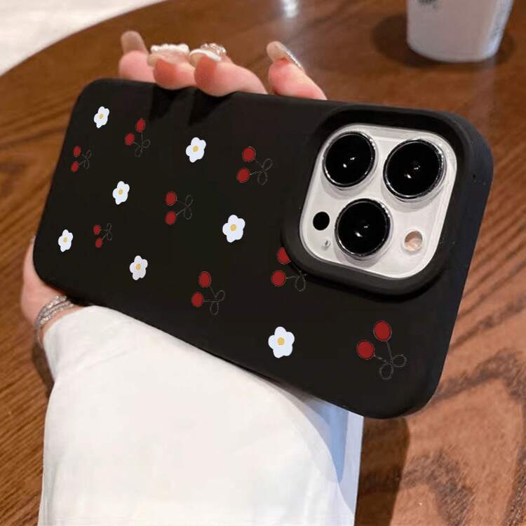 Funda protectora suave de alta calidad con orificios grandes, compatible con los modelos phone 17, 16, 15, 14, 13, 12 y 11 Plus Pro. Disponible en negro clásico, morado, gris y blanco. Ideal para Halloween y Acción de Gracias. - Negro - Añade 1