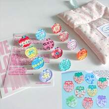 15 件/25 件透明苹果心形纽扣，DIY 工艺材料 | 缝纫、珠宝、手机壳装饰 | 轻巧耐用 | 时尚编织配件 - 彩色 - 查看 5