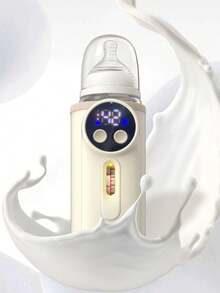 1pc Portable Fast Heating Cup Warmer, Milk Warmer, Suitable For Travel, Leak-Proof Design, Fast Charging, Wireless Operation, Can Be Used While Charging To Keep Milk Bottle Warm. Milk Warmer Pad, Portable Milk Warmer, Suitable For Maintaining Or Heating Water/Milk Above 35°C, Heating Constant Temperature, USB Charging, Leather Material Gift, Beige