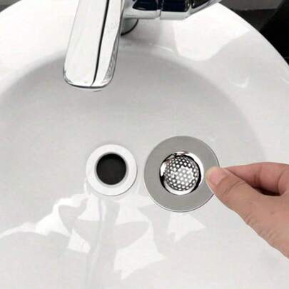 1 件多功能 2 件装不锈钢水槽过滤器：防堵塞、防锈，适用于厨房和浴室，易于安装
