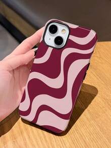 Wave Ripples 1pc Glossy Artistic Water Wave Pattern 2-In-1 Filmstrip Phone Hard Case Suitable For Samsung/ 11/12/13/14/15/16/17 Pro Max - Multicolor - View 3