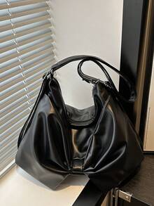 Borsa a tracolla stile coreano con fiocco, nuova collezione autunno 2025, borsa a tracolla casual con catena e grande capacità, multifunzionale, borsa a spalla retrò di per pendolari, borsa a tracolla semplice e versatile di moda per le donne, con grande capacità