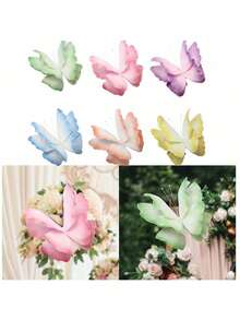 1 pezzo Farfalla artificiale grande per decorazione di feste, 50cm/19,69 pollici, decorazione a parete 3D farfalla per feste, matrimoni, compleanni e forniture per la casa