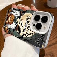 Funda protectora suave de alta calidad con orificios grandes, compatible con los modelos phone 17, 16, 15, 14, 13, 12 y 11 Plus Pro. Disponible en negro clásico, morado, gris y blanco. Ideal para Halloween y Acción de Gracias. - Blanco - Ver 9