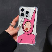 Funda transparente con diseño espacial para teléfono. Compatible con los modelos 5, 6, 6S, 6 Plus, 8, SE2, SE3, X, XS, XR, XS, 11, 11 Pro, 11 Pro, 12, 13, 14, 15, 17 y 16 Funda protectora antigolpes y anticaídas en las cuatro esquinas para phone 17, 18 y 19. Ideal para San Valentín, cumpleaños o como regalo. Diseño de conejito rosa. - Colores mixtos 1 - Ver 7