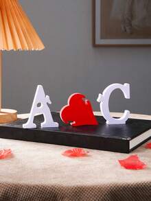 1 件，6.3*3.1 英寸亚克力 AC 字母和心形桌面装饰，适合家庭、派对、节日庆典 - 彩色 - 查看 8