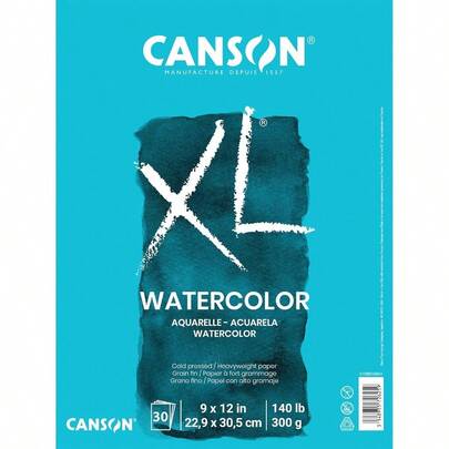 XL Series Watercolor Textured Paper Pad For Paint Pencil Ink Charcoal Pastel And Acrylic Fold Over 140 Pound 9 X 12 Inch 30 Sheets 100510941
