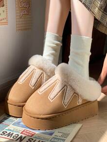 أحذية منزلية جديدة مبطنة بالحرارة، ناعمة وراحة، غير منسوجة ودافئة، أحذية داخلية للأزواج في فصل الشتاء، أحذية منزلية للخريف/الشتاء