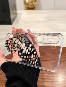 Una elegante funda para  con diseño de mariposas, adecuada para las series  16E/15/14/13/12/11/PRO/PLUS/PROMAX/MINI, compatible con las series  S/A/M/NOTE,  S/G/EDGE/E, Transsion SPARK/HANTOM/CAMON/INFINIX, las series Honor 400/PLAY/X/Y, las series OPPO Reno/A/F y los modelos de las series  14/Redmi/POCO/NOTE. Transparente, sencilla, elegante y duradera, fabricada con material TPU protector. Perfecta para San Valentín, Halloween, Navidad y otras ocasiones festivas: una opción ideal para uso personal o para regalar. - transparente - Ver 3