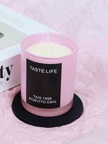 1 pièce Grande tasse TASTE LIFE Bougie d'aromathérapie en cire de soja haut de gamme avec sous-tasse, sans fumée, huiles essentielles d'aromathérapie pour la maison, le spa, les loisirs. Ensemble de bougies décoratives exquis, idéal pour la relaxation, la décoration et les cadeaux