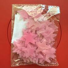 100 piezas de pegatinas fluorescentes de colores, pegatinas de estrellas de plástico fluorescentes para decorar paredes, decoración del hogar para el techo, la pared, el dormitorio de niños/bebés