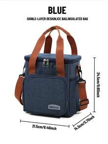 Duża torba termiczna na lunch, przenośna torba termiczna o dużej pojemności, przenośna torba termiczna na lunch, torba termiczna na lunch, torba termiczna na lunch, torba podróżna, piknik, szkoła, praca, kemping, biuro, dziewczęta, chłopcy, studenci, niezbędne w podróży, artykuły szkolne, niezbędne na studia, torba termiczna na lunch na święta