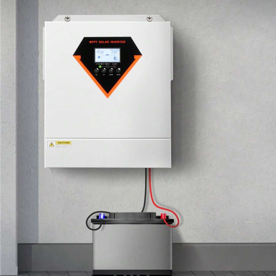 Hybrid Solar Inverter, 3500W, All In One Pure Sine Wave Power Inverter Charger, 24V DC To 220/230V AC, With Built-In 100A MPPT Solar Controller, For Off-Grid System Lead Acid Lithium Battery - 3500W - 查看 1