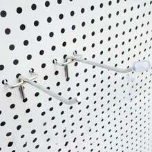 Accesorios de estantería para el hogar, montaje en pared de 20 piezas, herramienta colgante fácil de instalar, ganchos para tablero perforado de taller de garaje, acero al manganeso resistente - 10 piezas de 7 cm - Ver 8