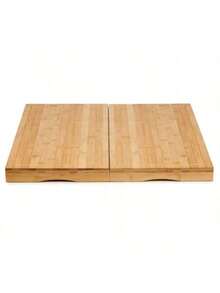 BLOOM STORE - Juego de 2 Tablas de Cortar de Bambú con Función Cubre Vitrocerámica – Protector Multifuncional para Cocina, Encimera y Preparación de Alimentos, 56x54x4 cm - Beis - Ver 5
