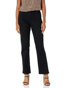 Bandolino Women's Mandie Signature Fit High Rise Straight Leg Jeanhalloween - 飽和黑色-刺繡口袋 - 查看 9