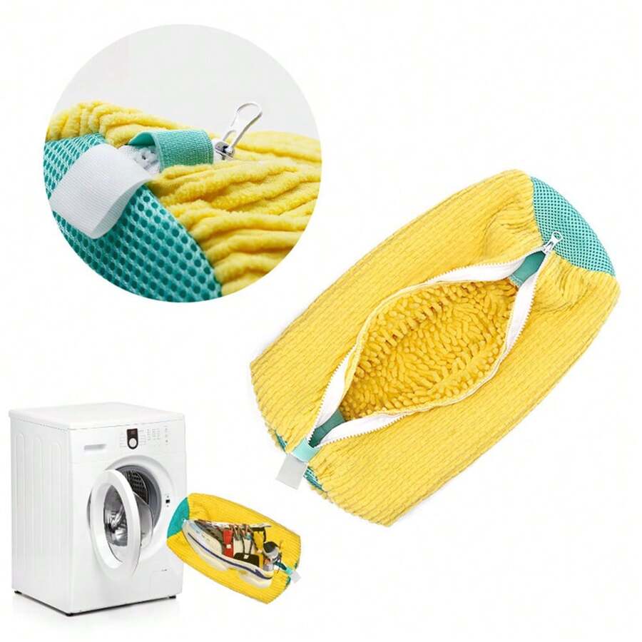 1pc Shoe Wash Bag With Zipper, Prevent Shoe Deformation, Machine Washable