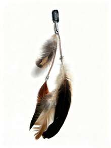 3pcs Snap Button Artificial Feather Boho Style Feather Tassel Hair Clips, Suitable For Women's Daily Use, Hair Slide, Hair Barrettes