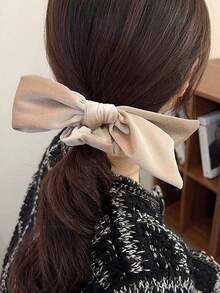 3pcs Retro Velvet Bow Hair Tie, Creating An Elegant And Relaxed French-Style Low Hairstyle ,Makeup ,Ponytail Holders ,Hair Elastics ,Hair Rubber Bands ,Scrunchies ,Hair Rope Head Accessories