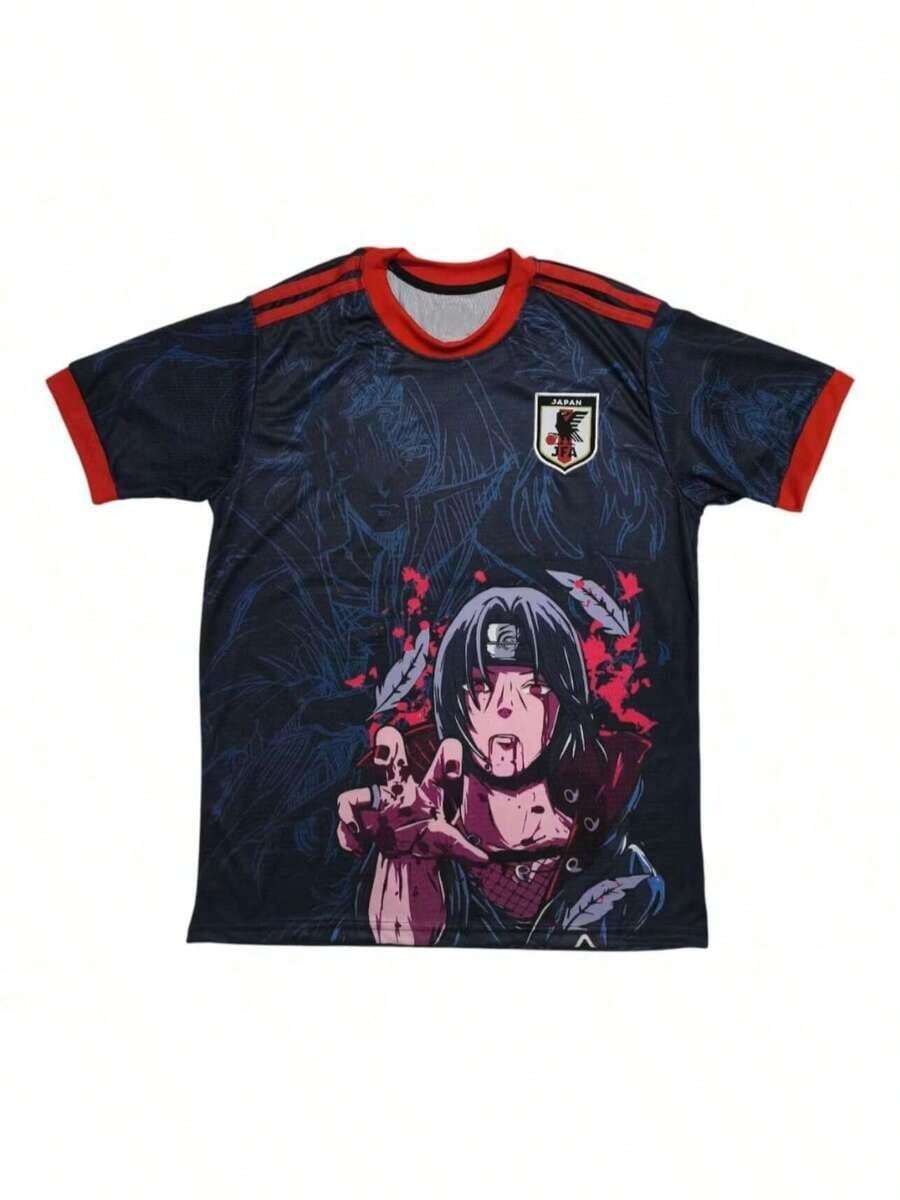Black Japan Shirt Itachi Uchiha Beautiful D+ - 黑色 - 查看 1