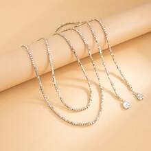 Light Luxury Style With Sparkling CCB Bead Water Droplet Long Necklace, Elegant And Classic Women's Jewelry, Suitable For Nissan Wear All Year Round