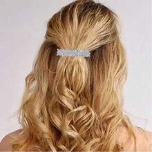 Bohemian Crystal Wedding Hair Barrette Clips Geometric Rhinestone Hair Clip Barrette Square Crystal Hair Clip Silver Cz Headwear Bridal Decorative Hair Accessories Jewelry For Women And#SSDD B BJNHMJ