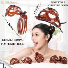 RC ROCHE 6 Pcs Hair Bun Maker Clip For Women Updo Holder Ballet French Claws Bird Nest Pieces Tools Accessories Plastic Shell Round Dome, Large Brownhalloween - (大)經典 - 查看 9