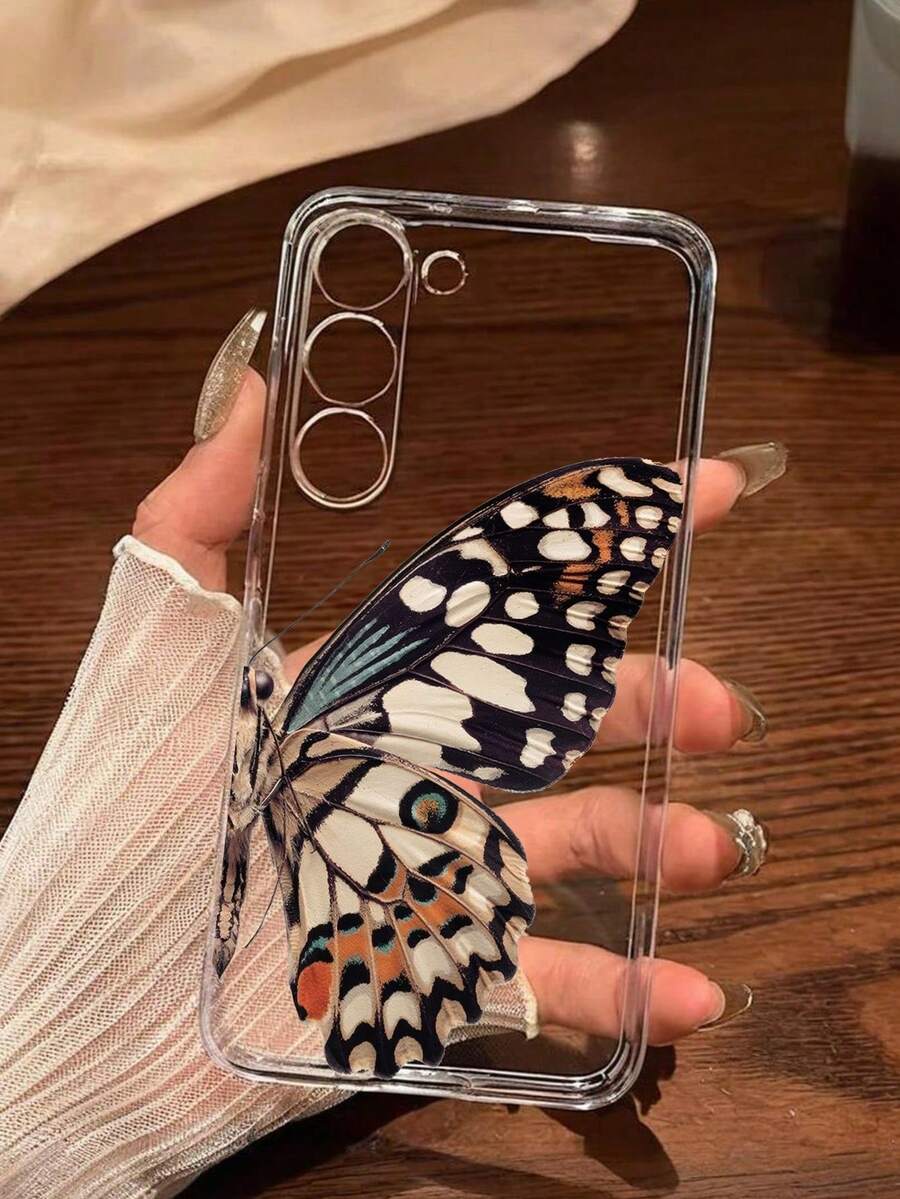 Una elegante funda para con diseño de mariposas, adecuada para las series 16E/15/14/13/12/11/PRO/PLUS/PROMAX/MINI, compatible con las series S/A/M/NOTE, S/G/EDGE/E, Transsion SPARK/HANTOM/CAMON/INFINIX, las series Honor 400/PLAY/X/Y, las series OPPO Reno/A/F y los modelos de las series 14/Redmi/POCO/NOTE. Transparente, sencilla, elegante y duradera, fabricada con material TPU protector. Perfecta para San Valentín, Halloween, Navidad y otras ocasiones festivas: una opción ideal para uso personal o para regalar. - transparente - Ver 1