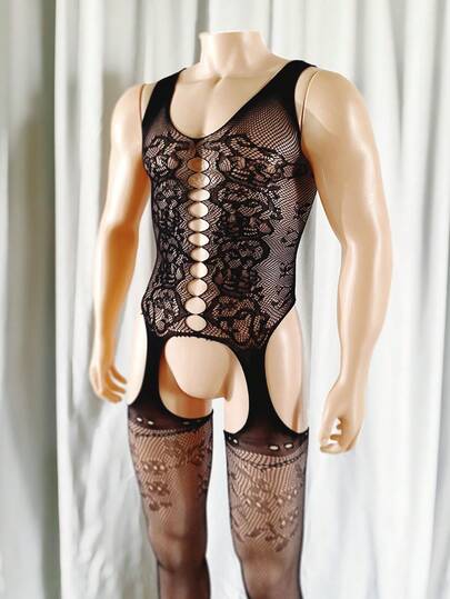 1 قطعة ملابس داخلية جذابة للرجال، بدلة جسم شفافة بدون ملابس داخلية، ملابس سباحة وملابس لعيد الحب