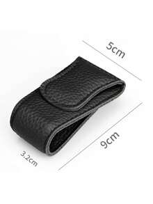 1pc Car Glasses Clip - Multi-Functional Car Sun Visor Storage Clip, Glasses Holder, Car Sunglasses Clip, Ticket Clip, Interior Accessory. Car Sunglasses Holder, Car Sun Visor Magnetic Genuine Leather Sunglasses Clip, Glasses Hanger Clip - Multicolor - View 8