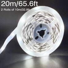 NBBUFF 3ft-100ft Luzes LED com Botão USB para Iluminação Residencial, Basta Plugar e Ligar, Muito Fácil de Instalar, Luzes Brancas Quentes 3000k e Brancas 6500k, Luzes Noturnas Adequadas para Bottom de TV, Quarto, Armário, Iluminação de Showroom, Espelho, Máquina de Costura, Guarda-Roupa, Iluminação Noturna de Escada, Decoração de Halloween, Decoração de Natal