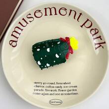 1pc Christmas New Acetate Santa Claus Hair Clip, Sweet & Cute Atmosphere Hair Claw, Creative High-End Retro Leaf Hair Clip For Women Elegant Hair Accessories Elegant Claw Clip Winter Hair Clutch