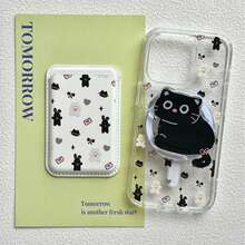 1件创意涂鸦乡村风格番茄、兔子、梨图案磁性卡套及手机背贴 - 彩色 - 查看 8