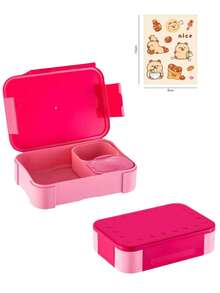 1300毫升成人便当盒，带隔层，5格防漏午餐盒，带餐具，适合上学、野餐、徒步旅行，蓝色 - 兒童版(迷你版) - 查看 9