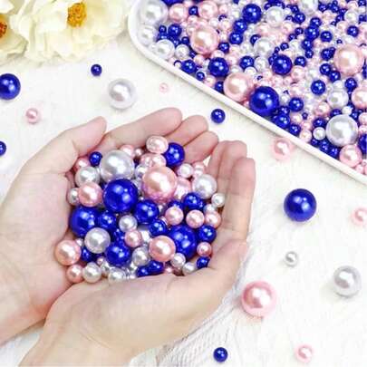 2300 piezas de perlas artificiales flotantes sin agujeros, para rellenar jarrones, decoración de jarrones, decoración de velas flotantes, centro de mesa del hogar, adecuado para bodas DIY, cumpleaños, fiestas temáticas, Halloween, decoración navideña, tamaños mixtos de 10 mm, 16 mm, 20 mm (incluidas las perlas de agua)