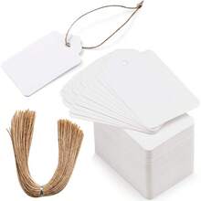 200pcs Premium White Gift Tags With 200 Root Natural Jute Twine Blank Gift Tags With String Ideal For Wedding Christmas Day Thanksgiving And Other Special Occasions Perfect For Personalized Gift Labels And Handmade Present Packaging