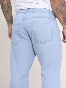 Men's Balao Jeans Oversize Wide Leg Pants Without Elastane - Light Wash - View 2